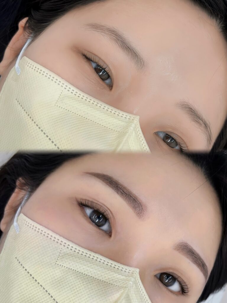 부천눈썹문신 잔흔커버 직후 모습