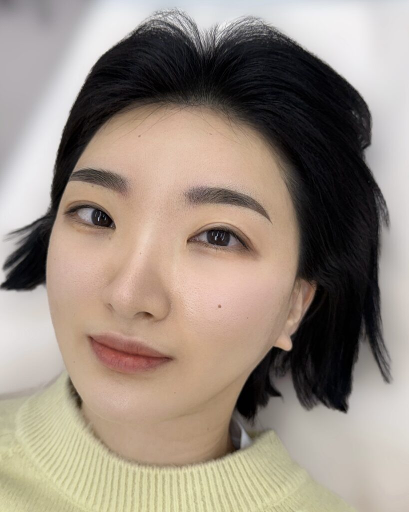화장눈썹 잔흔커버 직후